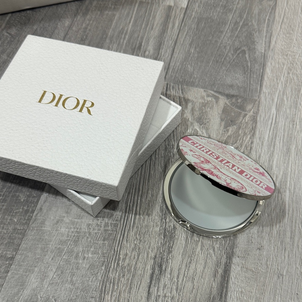 Dior Pink and Silver Compact Mirror